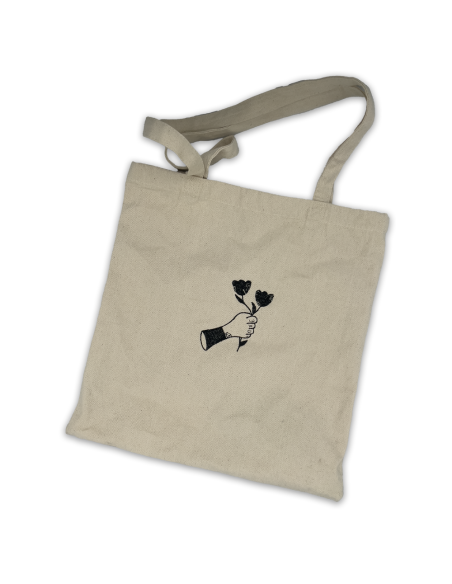 Borsa in canva fiori