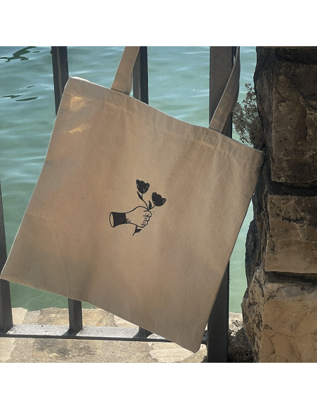 Borsa in canva fiori