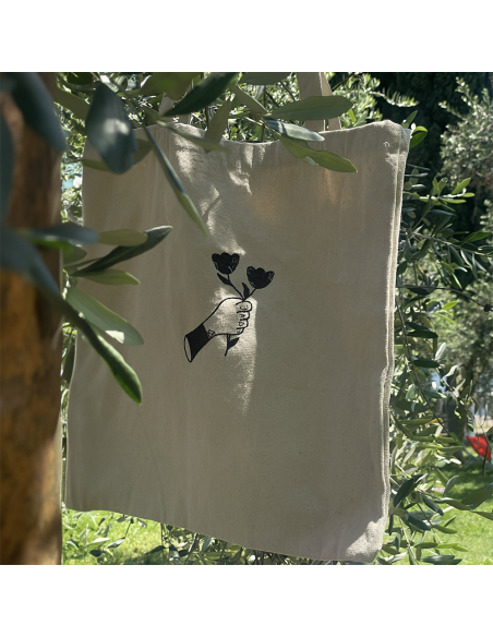 Borsa in canva fiori