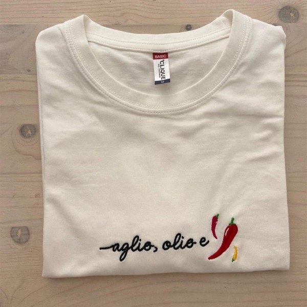 T-shirt aglio olio peperoncino